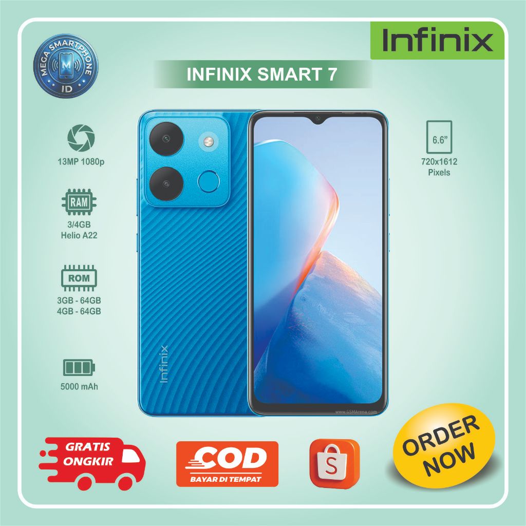 Infinix Smart 7 | HP Second batangan
