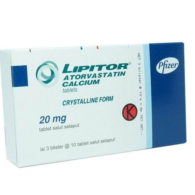LIPITOR 20MG 1 BLISTER @ 10 TABLET SALUT SELAPUT