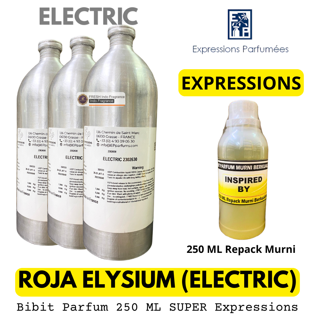 Bibit Parfum ROJA ELYSIUM (ELECTRIC) Repack 250 ML Botol Plastik EXPRESSIONS EP