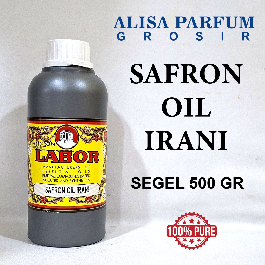 SAFRON OIL IRANI (ZAFARON MERAH) SEGEL 500 GRAM BIBIT PARFUM PRODUK LABOR