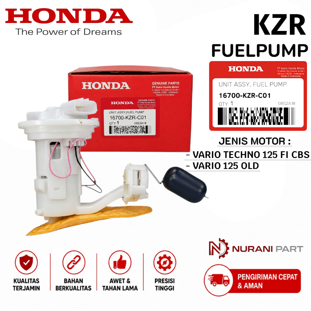 Fuelpump Vario 125 Old Lama / Vario 125 Techno CBS /Fuelpump Assy Set KZR