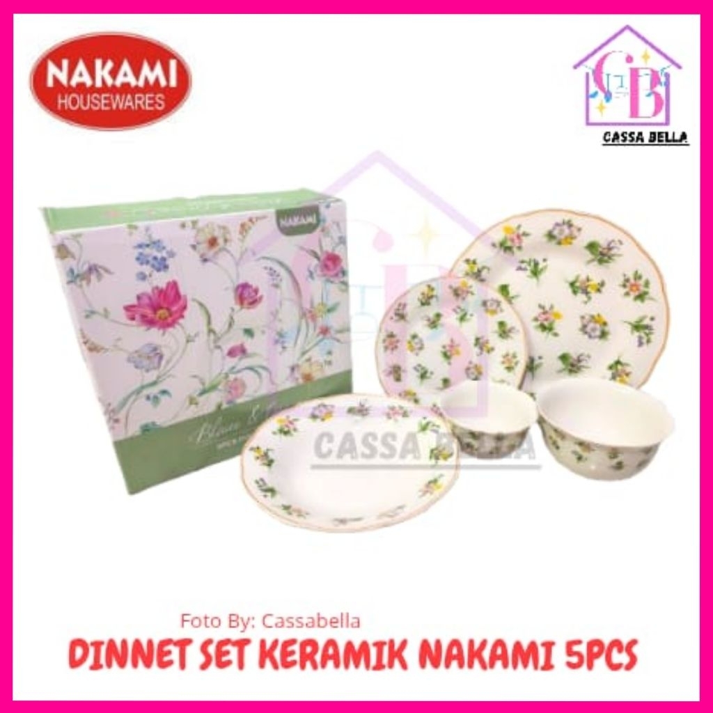 Dinner Set Keramik Isi 5pcs NAKAMI / Gift Box Dinner Set Keramik