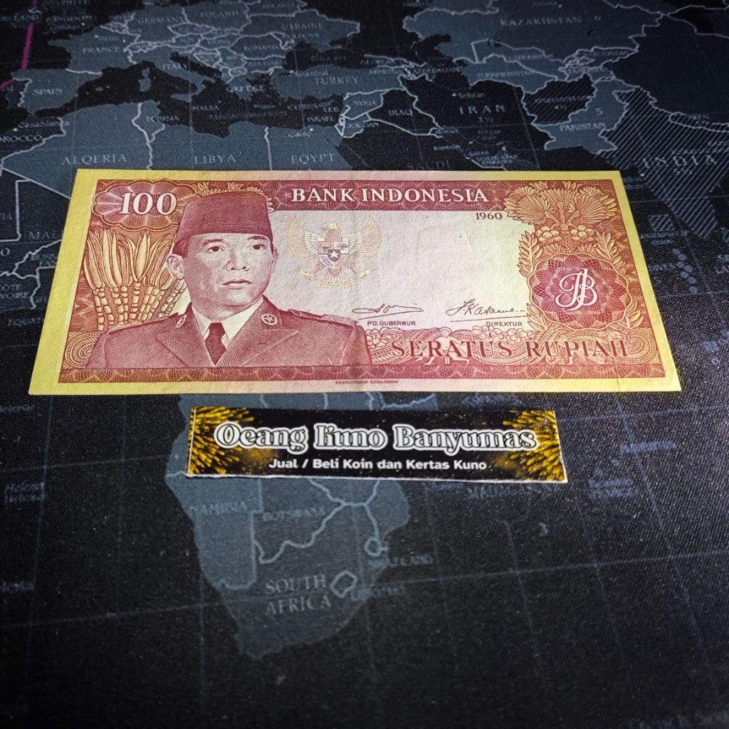 Koleksi 100 Rupiah Sukarno 1960 Original Gress Baru