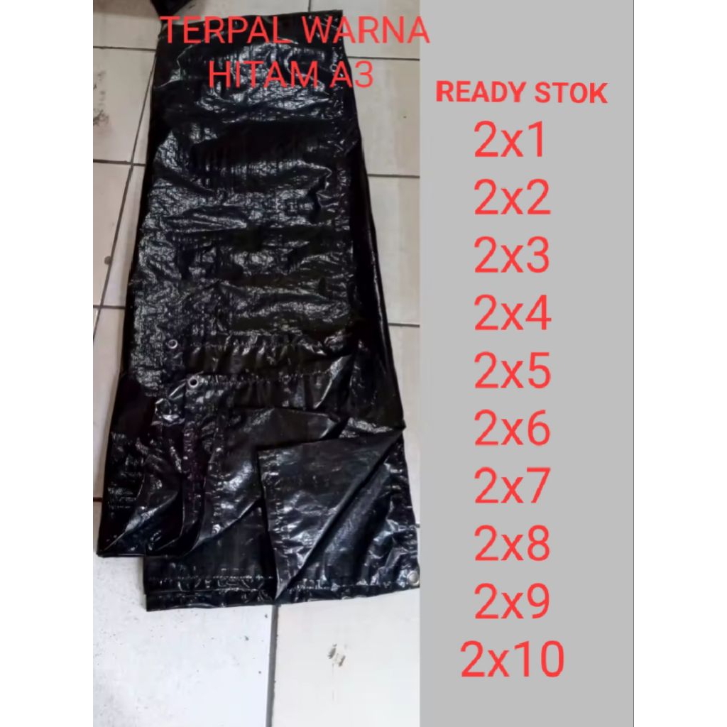 Terpal plastik warna hitam tipe A3