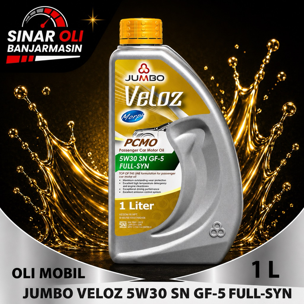 Oli Mesin Jumbo Veloz Morph 5W-30 SN GF-5 Full Synthetic (1L)