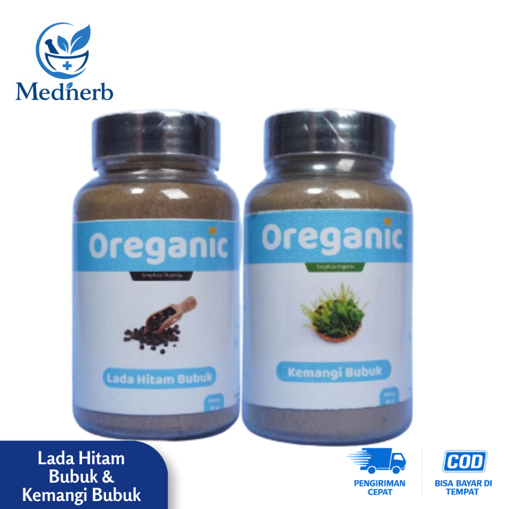 OREGANIC - Paket Lada Hitam Bubuk & Kemangi Bubuk