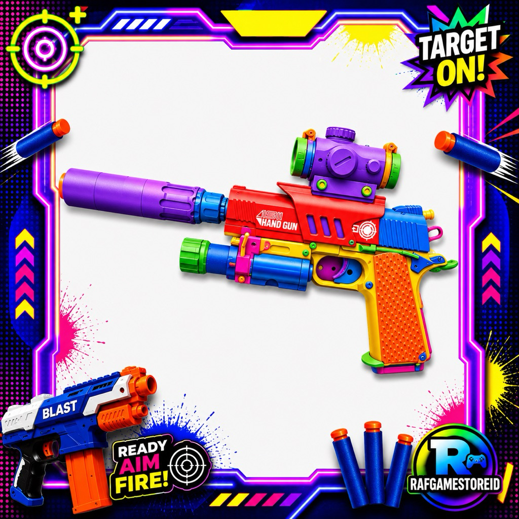 WEIHUI Mainan Anak Water Gel Blaster Dessert Eagle M1911 Water Jelly Toys