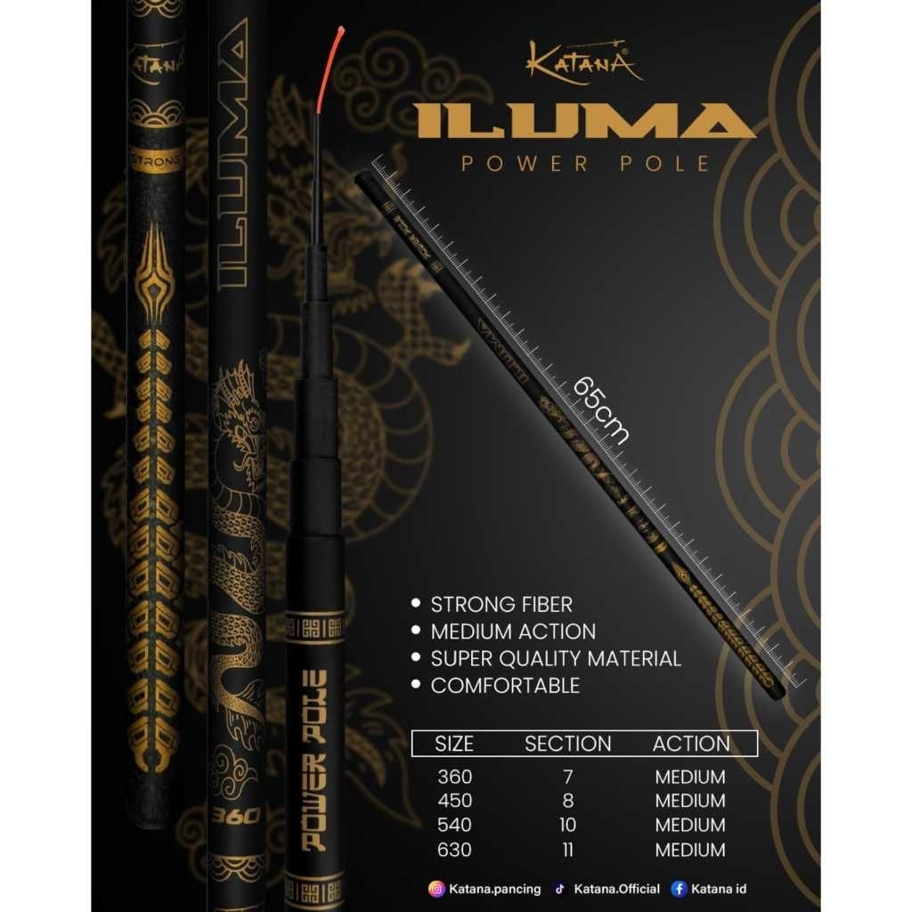 Tegek joran pancing KATANA strong ILUMA batik