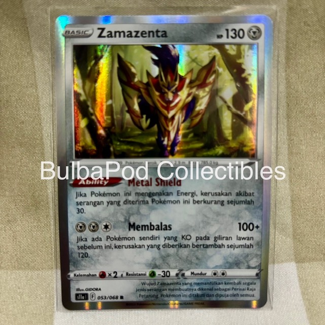 Pokemon TCG Indonesian Zamazenta S11a 053/068 R Arkana Memuncak