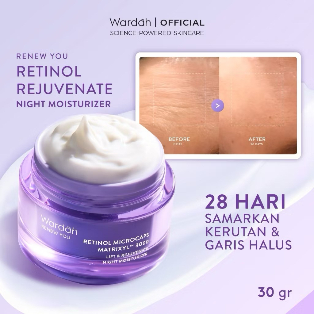 Wardah Renew You Night Moisturizer / WARDAH RENEW YOU ANTI AGING NIGHT CREAM / wardah renew you nigh