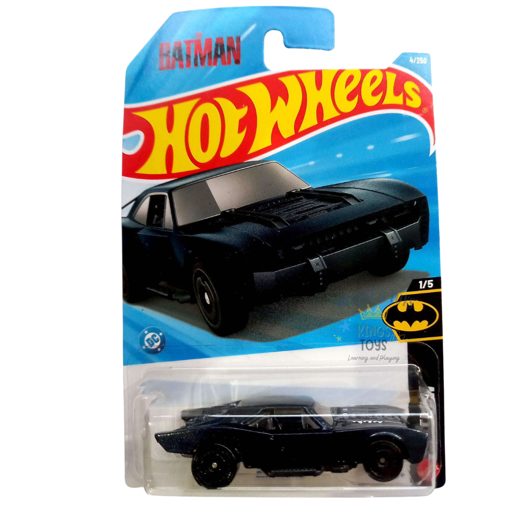 Hot Wheels Batmobile Biru Metalik Original Mattel