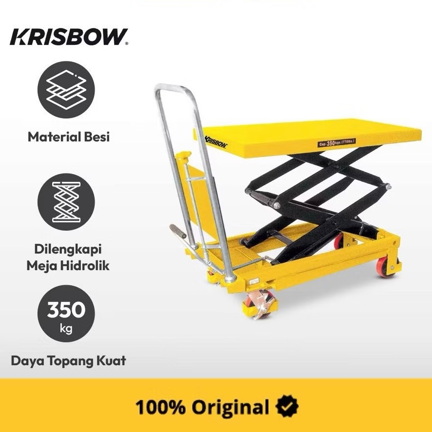 Hydraulic Scissor Lift 130 cm x 350 kg Krisbow Prslm0313 KW0500386 Hydraulic Scissor Lift / Scissor 