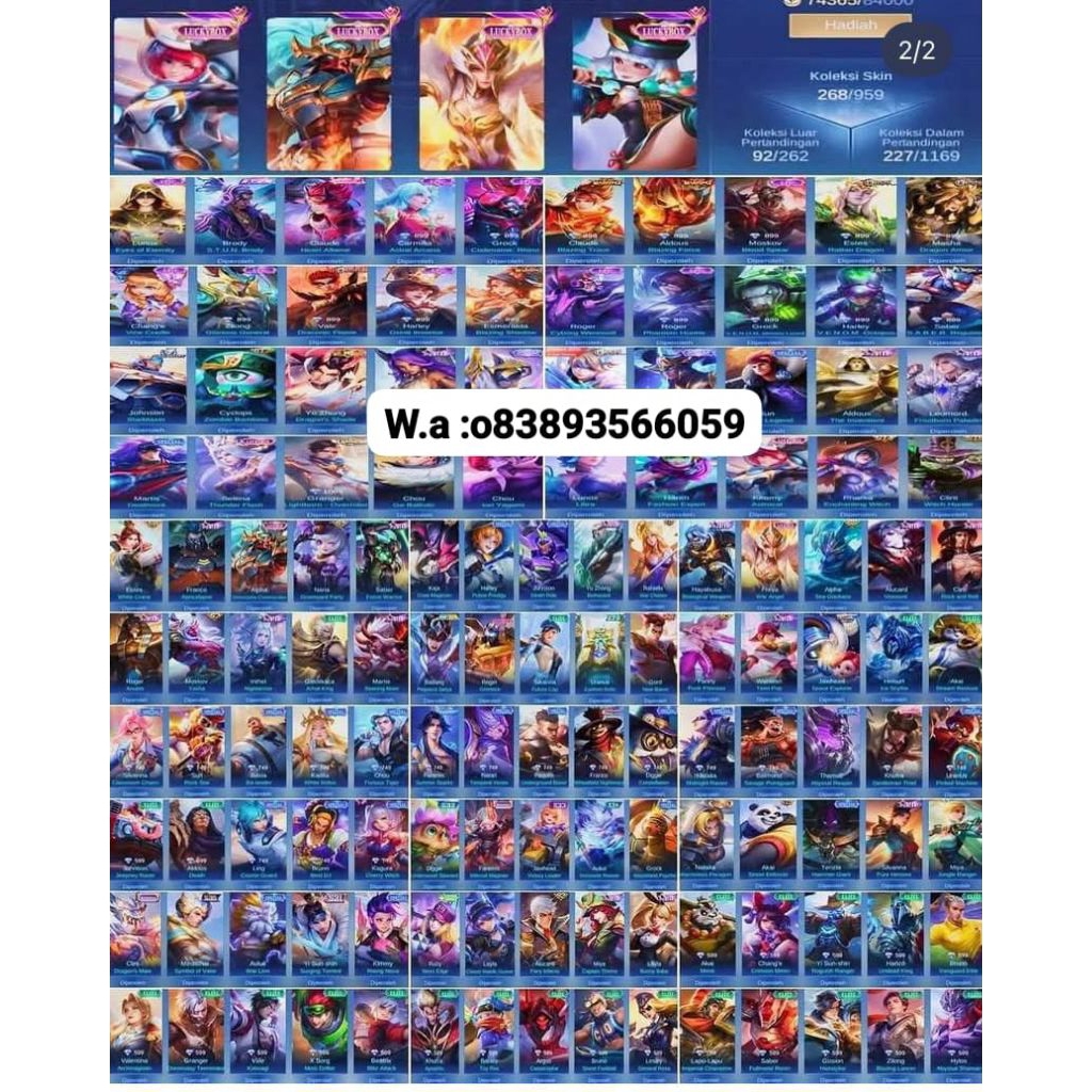 jual akun ml sultan terpercaya
