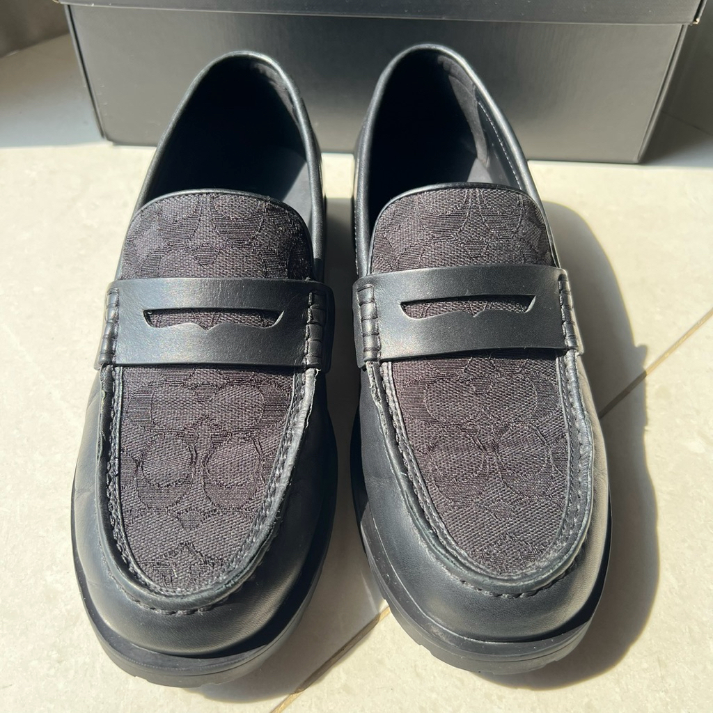 Coach Loafers Sepatu Pria Mewah Hitam Original Second Preloved