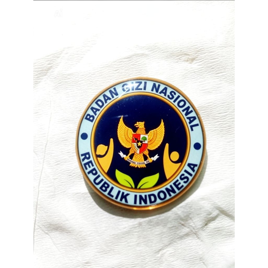 PIN BADAN GIZI NASIONAL (BGN) BAHAN LOGAM LAPIS RESIN