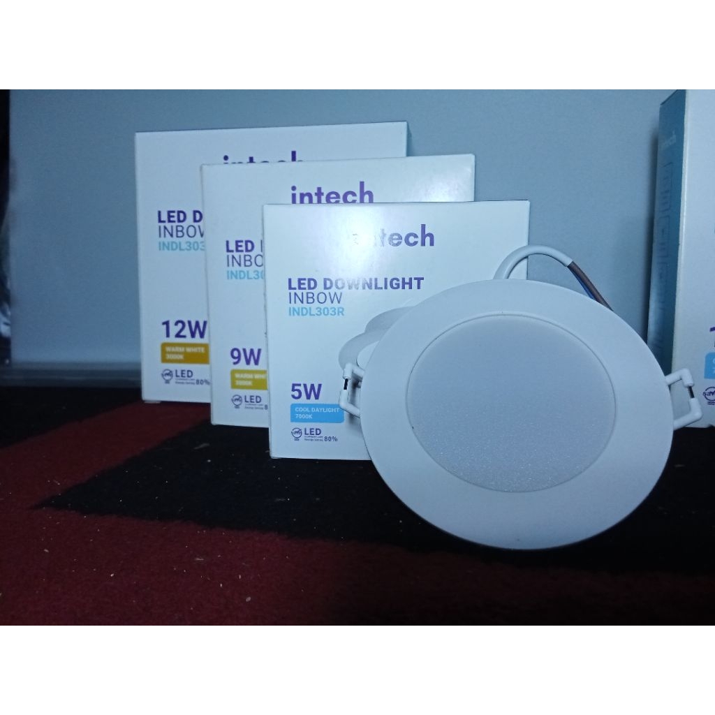 Led downlight Intech 5w inbow/tanam