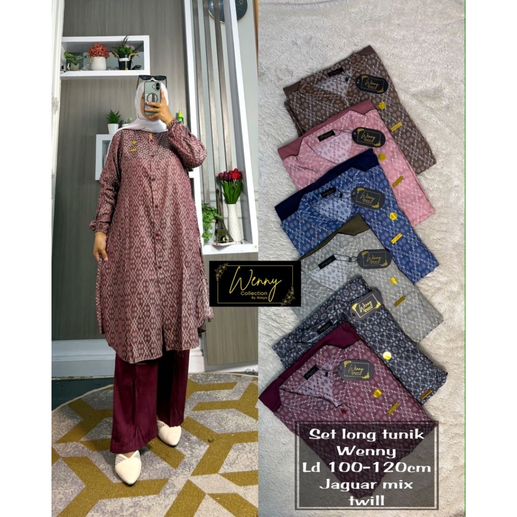 SETELAN LONG/SETLONG TUNIK RAYON TWILL WENNY