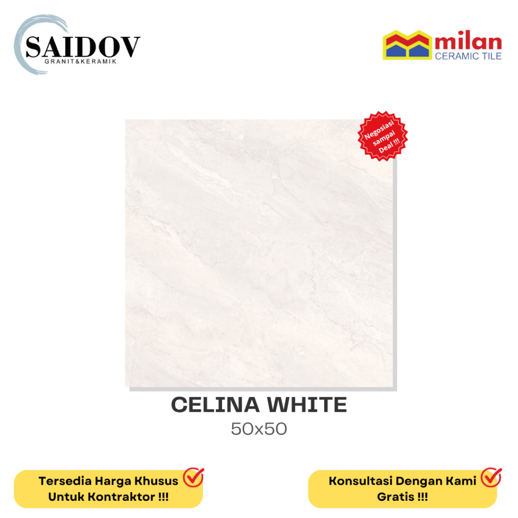 Milan - Celina White 50x50 (Polished)