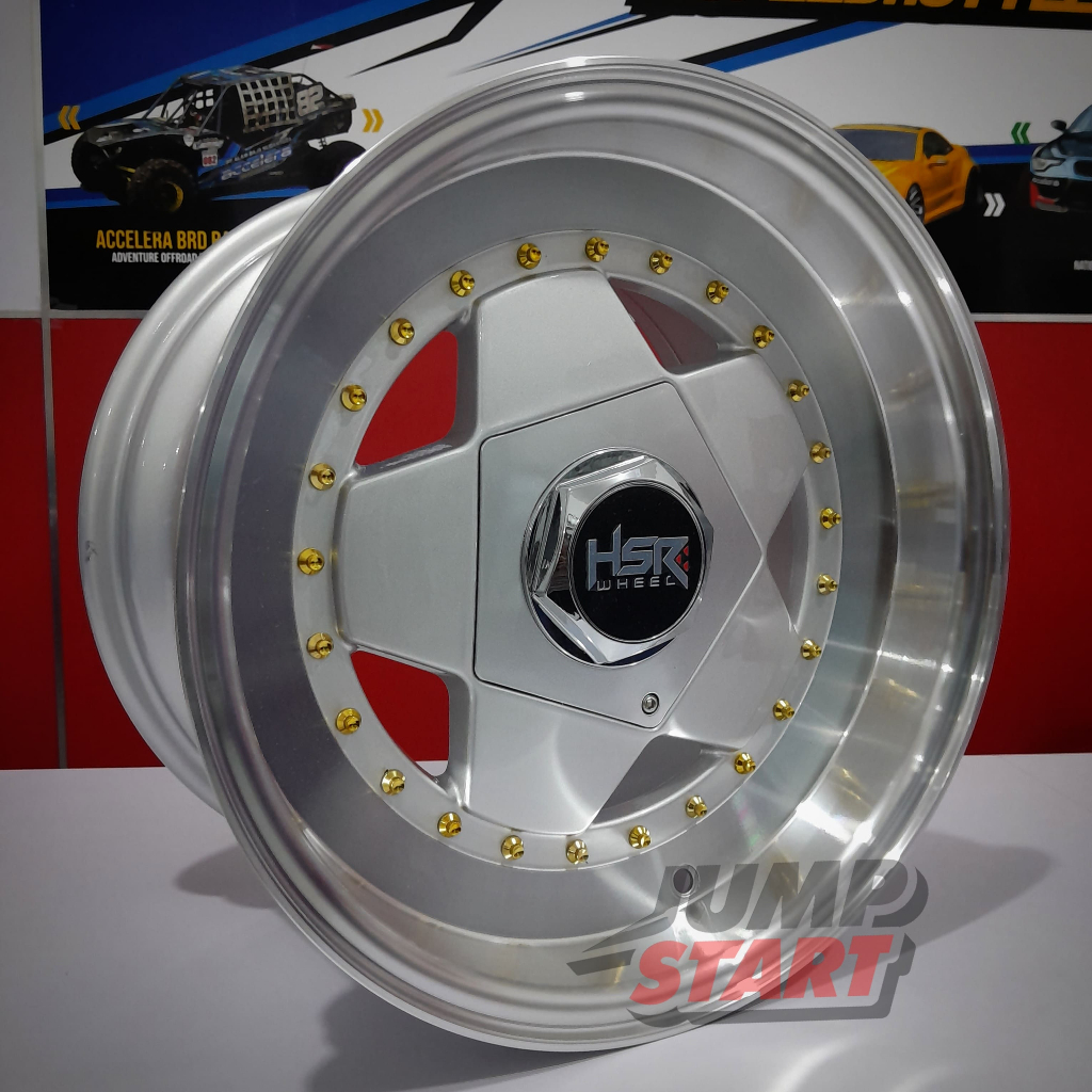 Jual velg celong ring 15 Hsr wheel lebar 7,5/8,5 offset 30/25 untuk corolla mobilio brio yaris  high