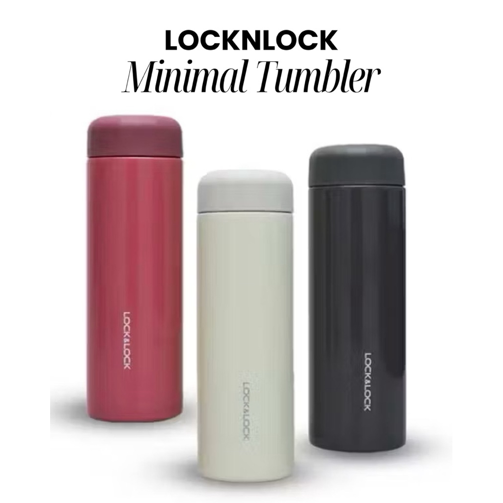 LocknLock Minimal Tumbler 340ml - LHC4184 - Tumbler Stainless - Tumbler Tahan Panas Dingin