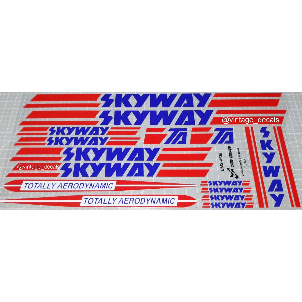 sticker decals replacement BMX SKYWAY TA true temper