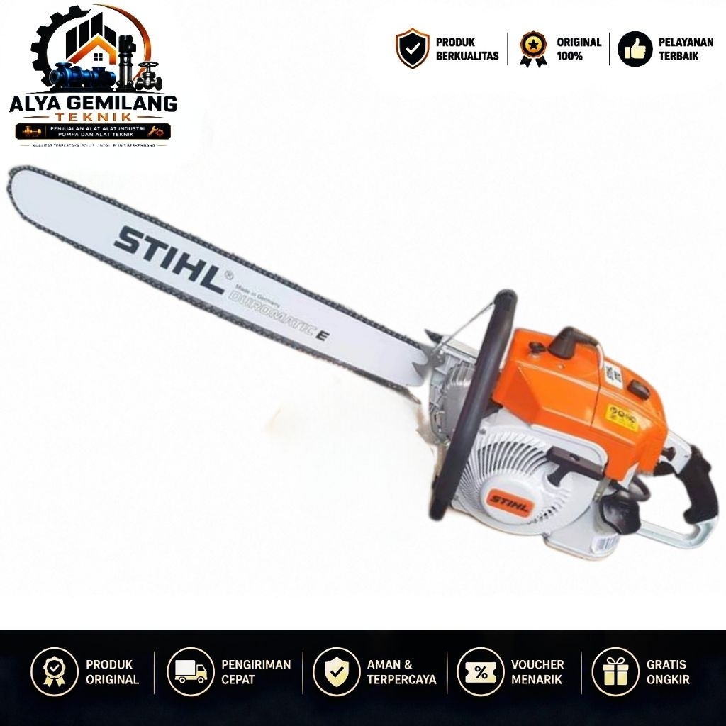 Mesin Chainsaw Stihl MS 070 30 Inch Gergaji Chain Saw Stihl MS070