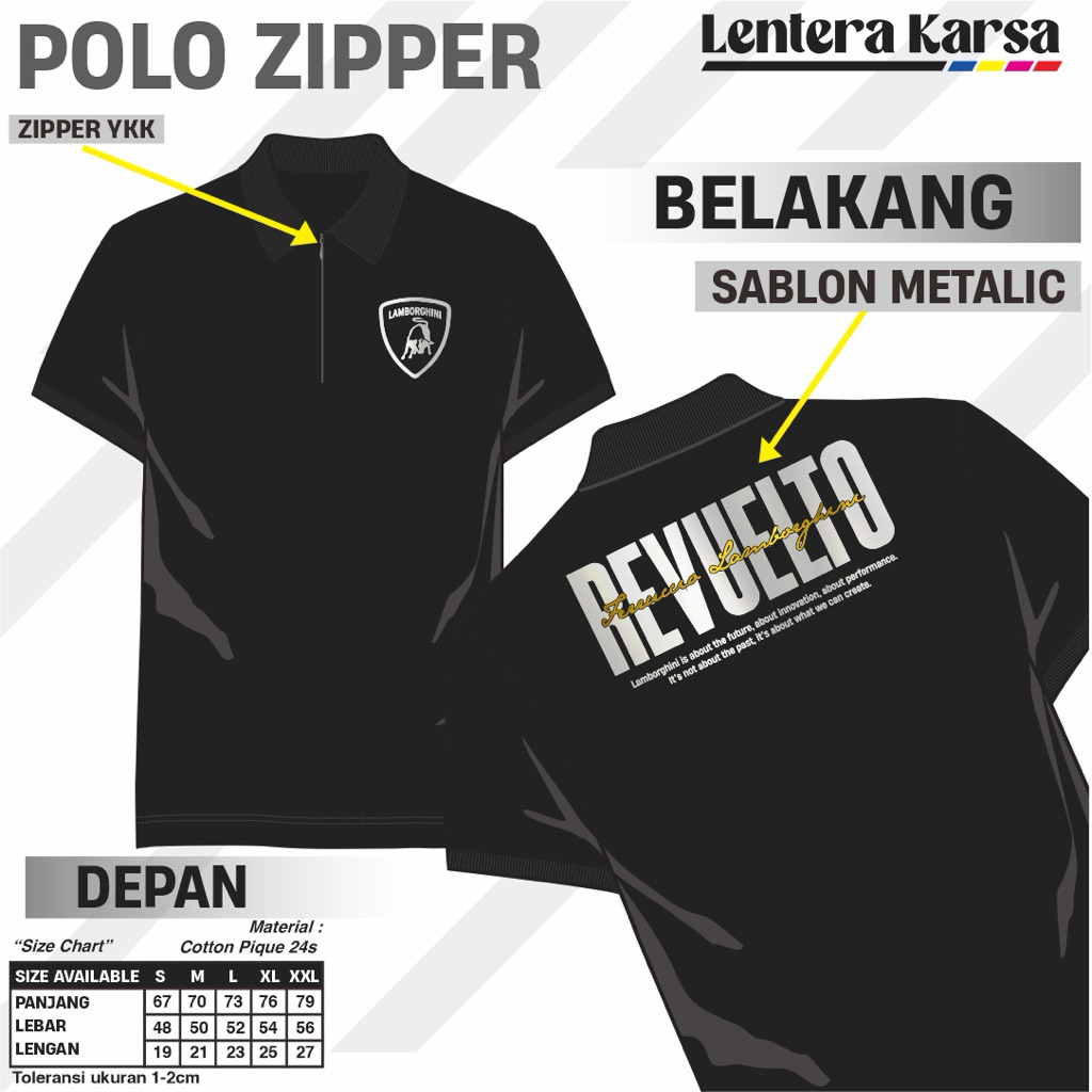 Lentera Karsa – Polo Shirt Zipper Revuelto Lamborghini
