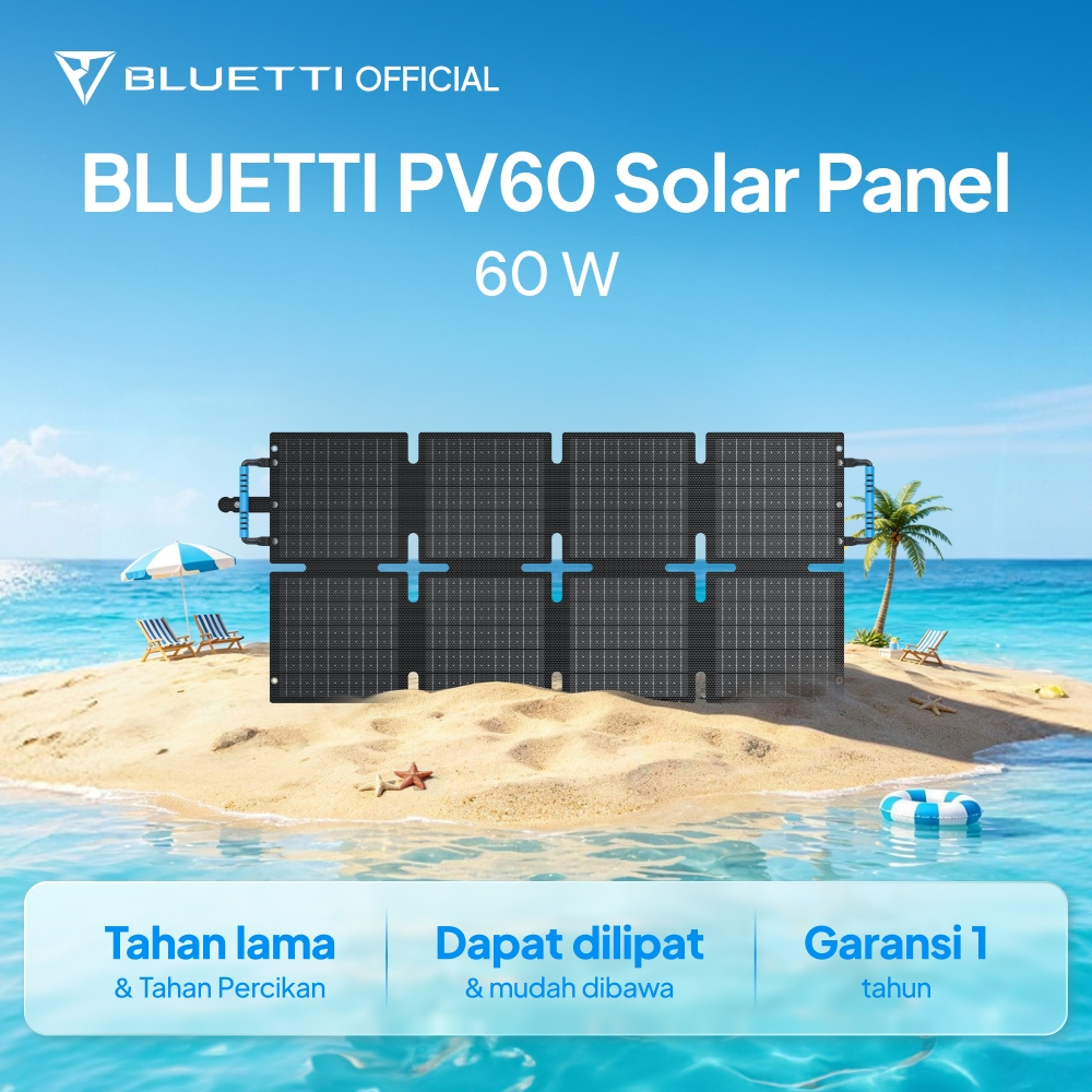 BLUETTI Sora 60W Solar Panel - 60W for Portable Power Station AC2A Foldable Solar Charger for Hiking