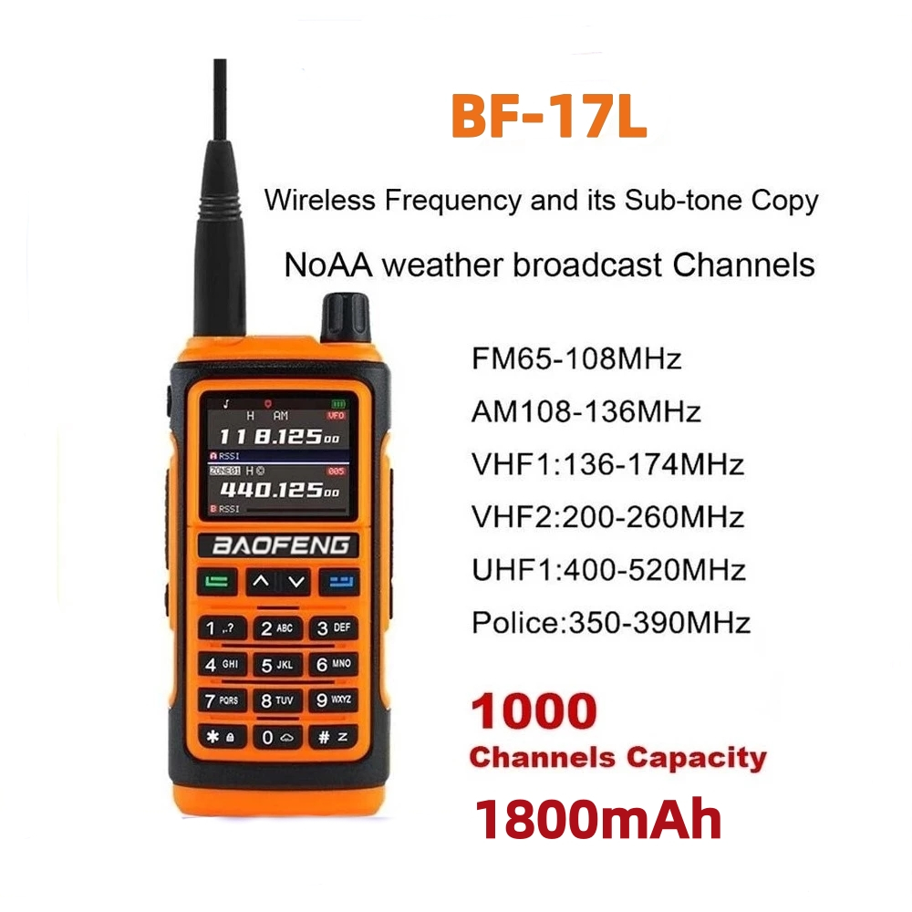 HT Baofeng BF-UV17L Walkie Talkie 5 Watt 1800mAh Radio HT USB Type C