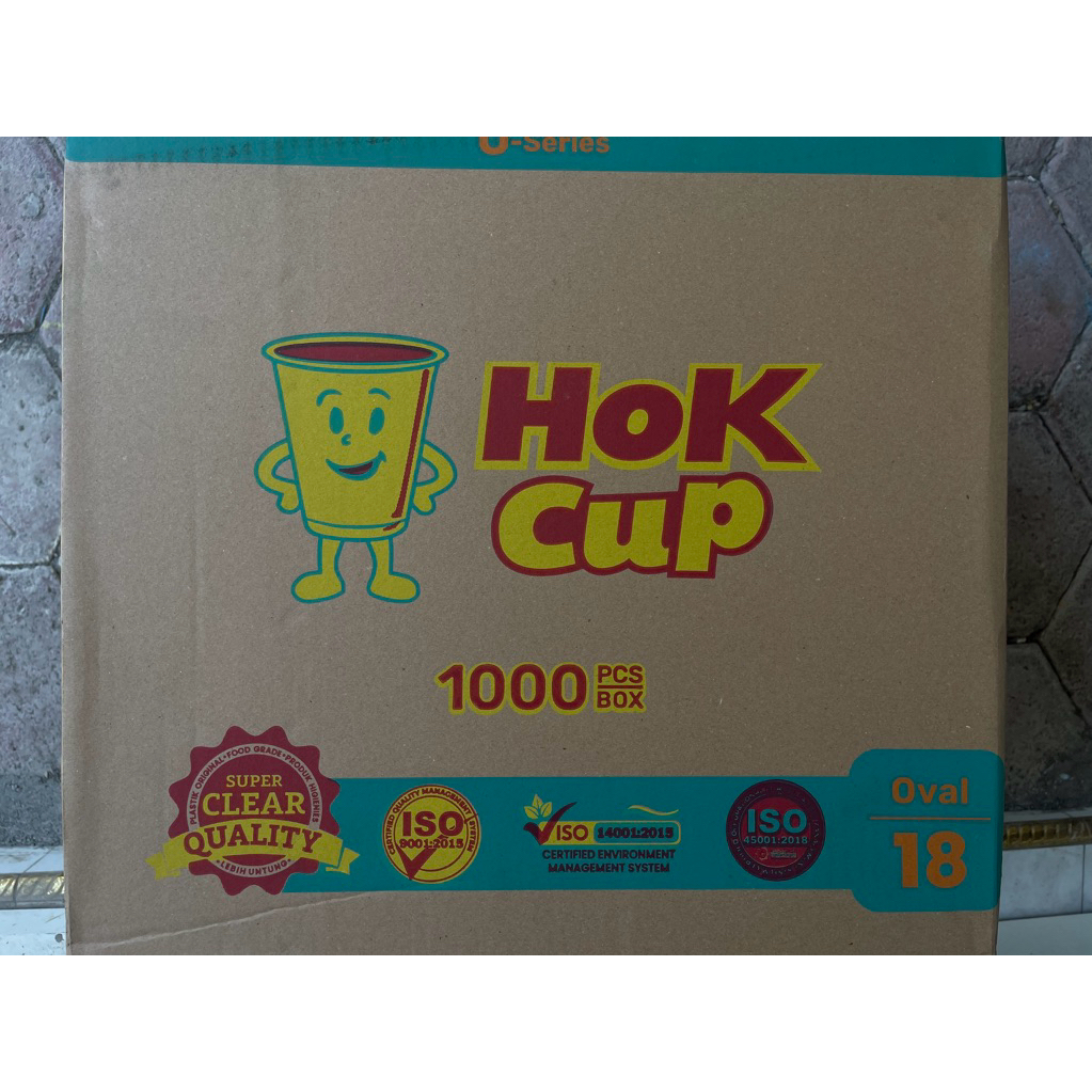 Cup Hok Oval 18oz/Cup Hok U series 18oz /Cup Gelas Hok Oval 18oz