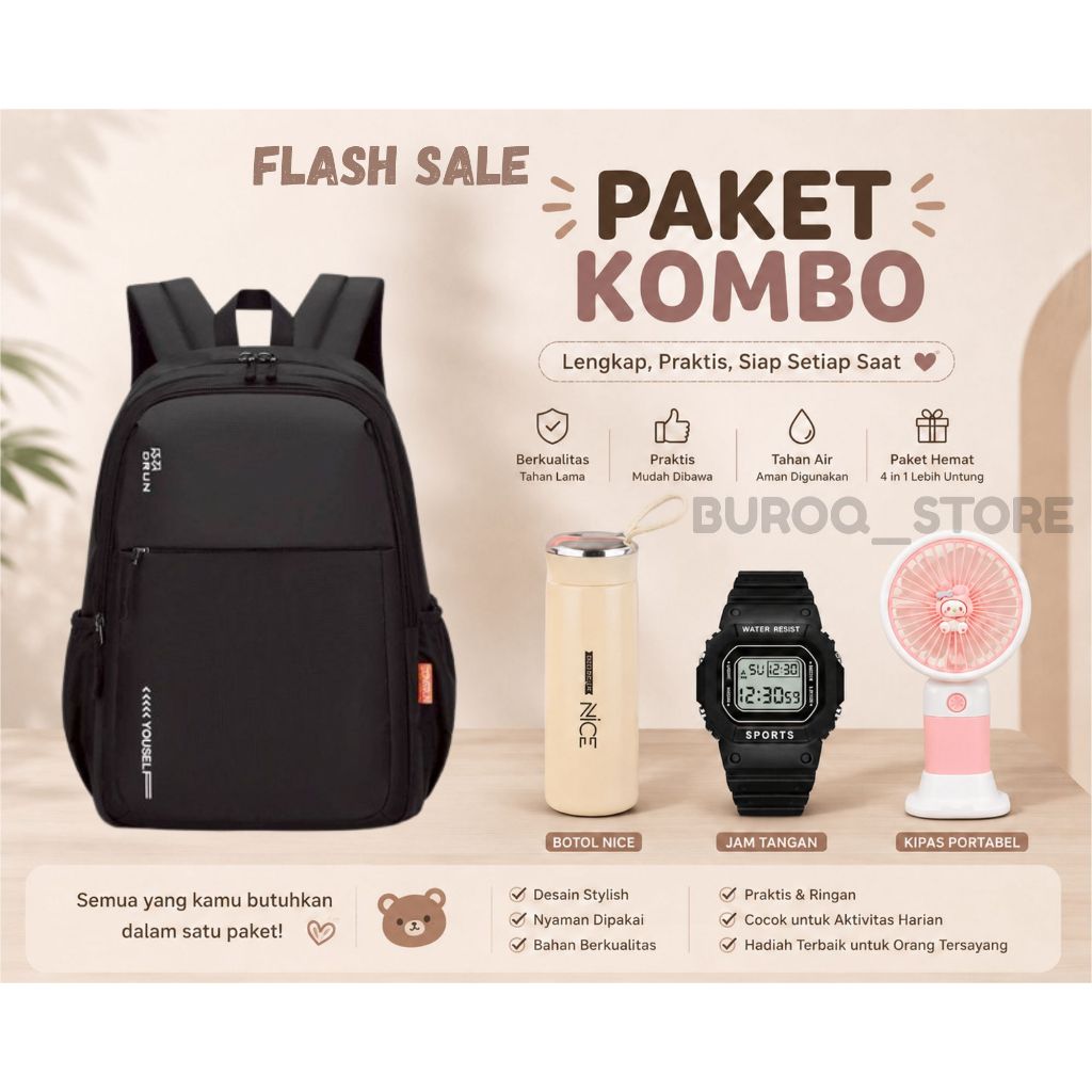 Tas Pria Waterproof Ransel Laptop Parkson Murah || Ransel Parkson Pria Big Capacity