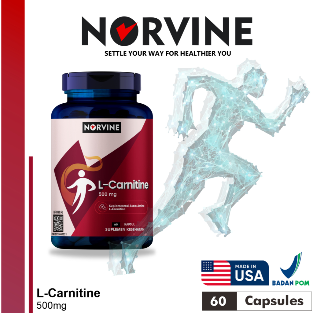 Norvine L Carnitine 500mg (Bpom - Made in Usa)
