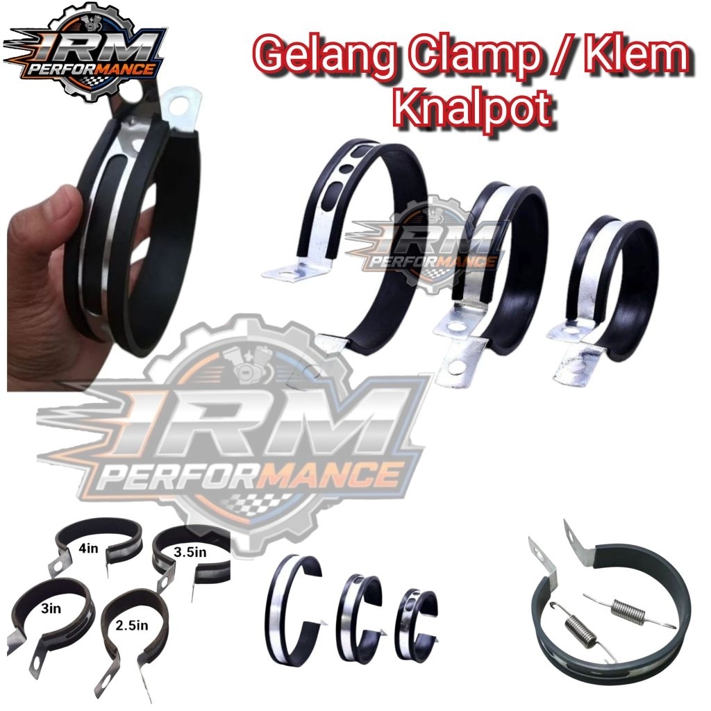 TERMURAh Gelang Clamp Klem Perr pir Pegas Braket Knalpot Universal Bulat Oval 4 tak 2 tak DBS Pdk Yo