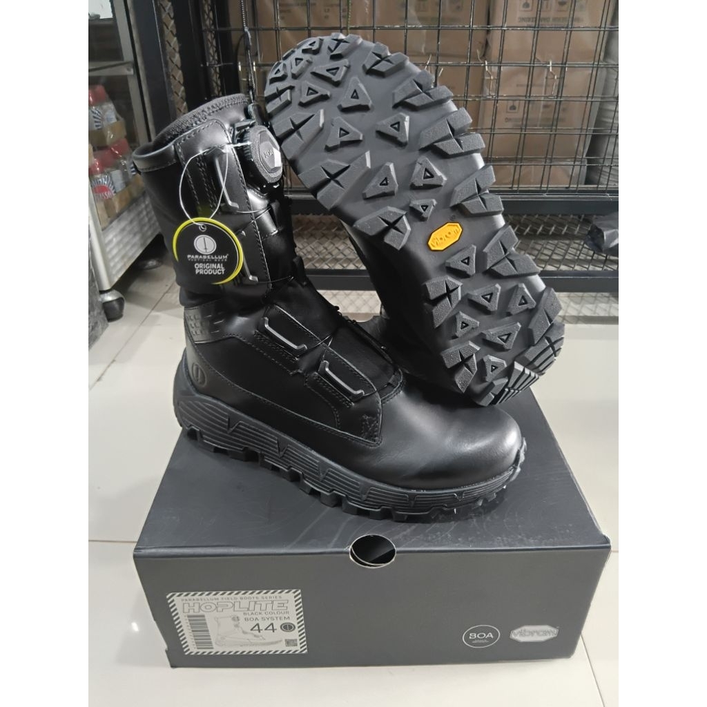 SEPATU PDL BOA PARABELLUM HOPLITE BLACK TACTICAL BOOTS ORIGINAL