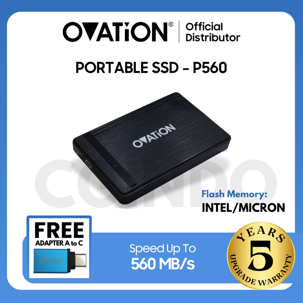 OVATION P560 SSD Portable 128GB 256GB 512GB 1TB External Eksternal SSD Type C Portable SSD 256 GB 12