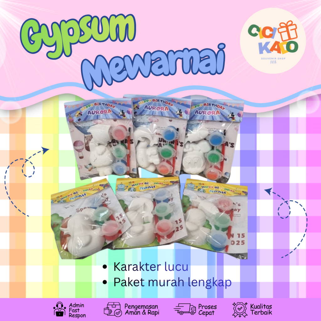 Gypsum mewarnai anak