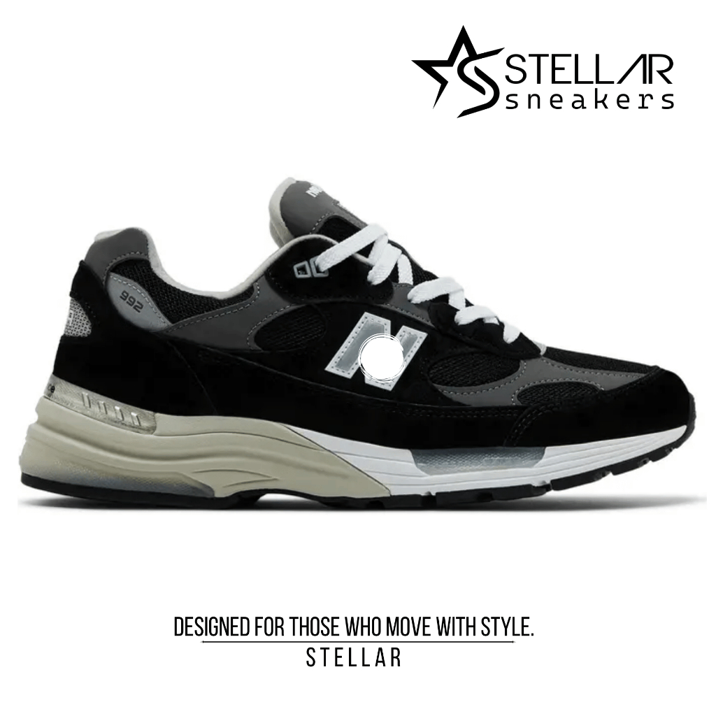 Sepatu Sneakers 992 Black Grey M992BK 100% BNIB - STELLAR
