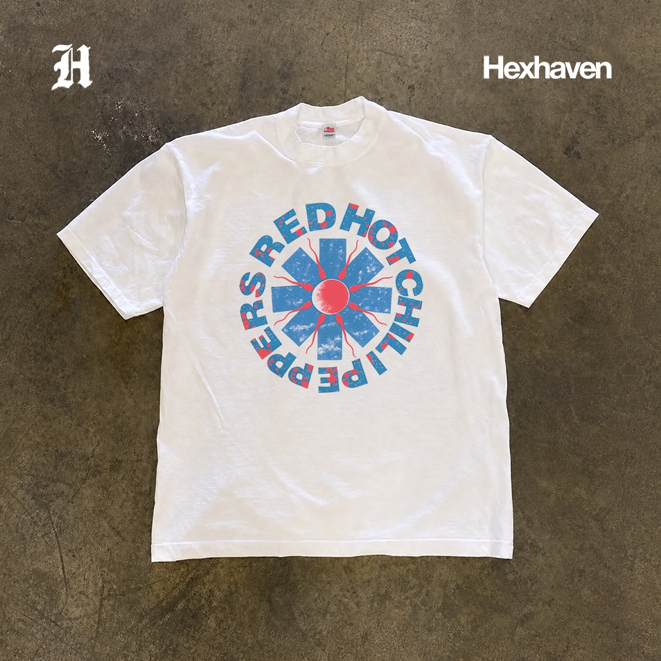 T-SHIRT BAND MUSIC RHCP Red Hot Chili Peppers - Sperm Logo Baju Kaos Design Vintage