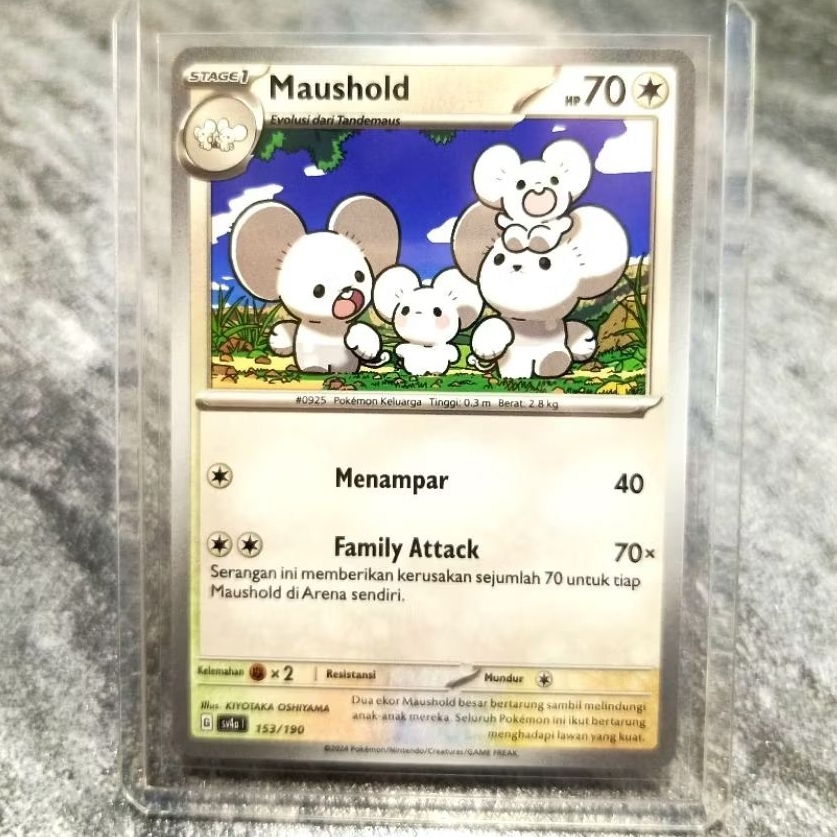 kartu pokemon TCG asli original maushold evolusi tandemaus dapat toploader | kami sedia juga pokemon