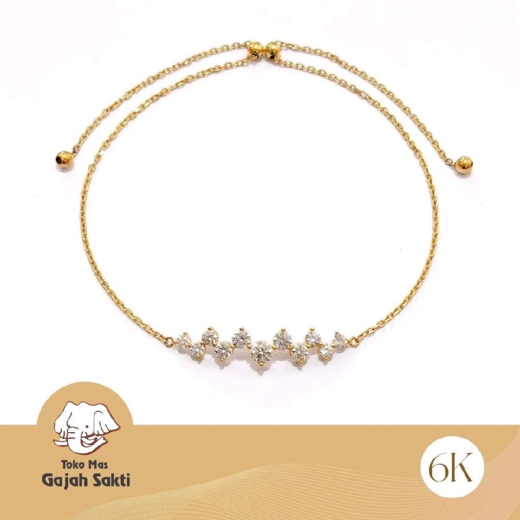 ° GRGR MODEL CRYSTALLY ZIGZAG SHINE - BAR MATA BARIS UKURAN BISA DIATUR MENYESUAIKAN LENGAN BEST SEL