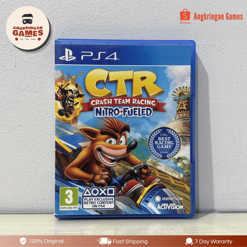 BD Kaset CTR Crash Team Racing Nitro Fueled PS4 Second Bekas Original | Game Petualangan Balap Platf