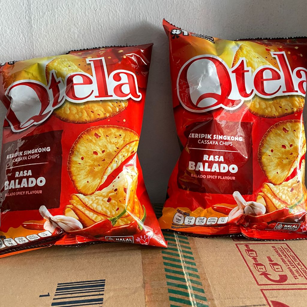 QTELA KERIPIK SINGKONG RASA BALADO 60GR