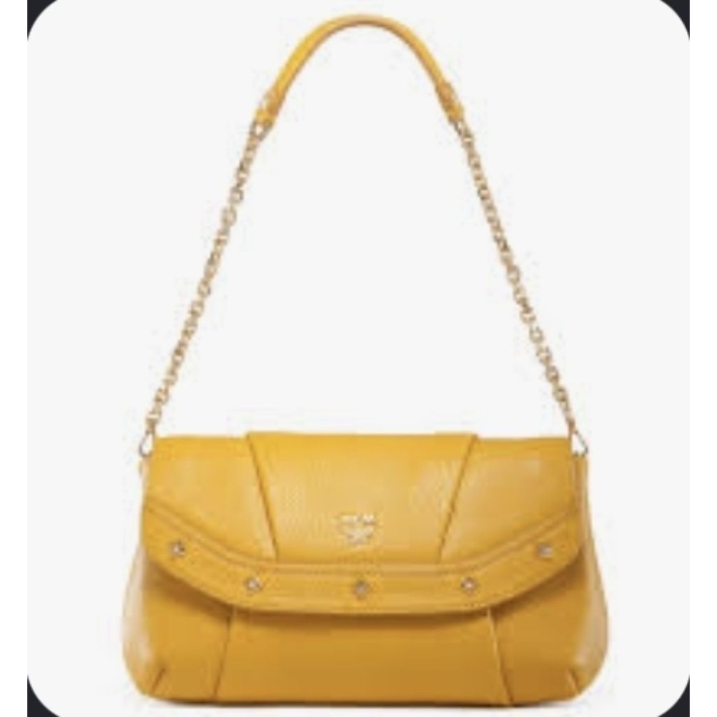 MCM Patricia Studded Leather Clutch / Shoulder Bag