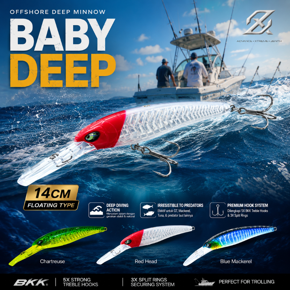 Minnow Trolling AXZ Deep Baby Umpan Trolling Gacor