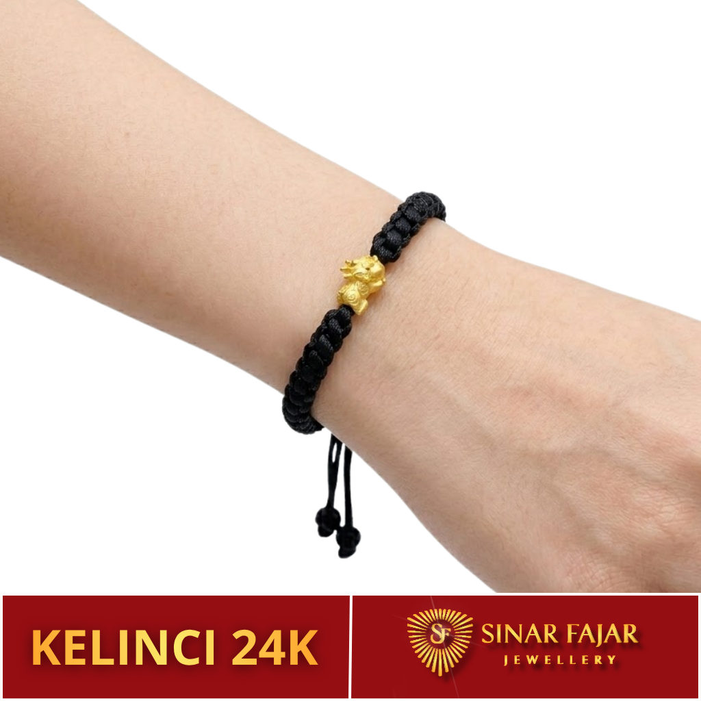 Gelang Tali Pixiu Kelinci 999 - Sinar Fajar Jewellery