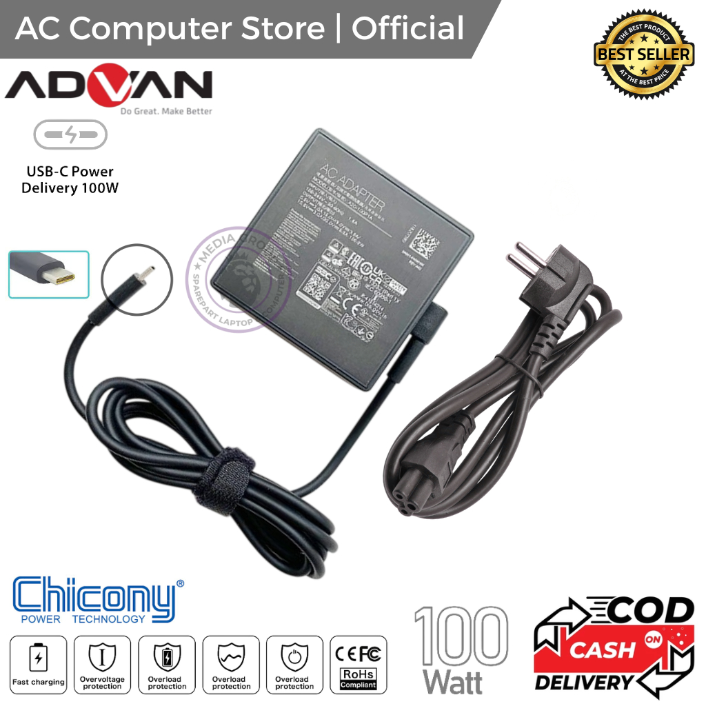 Adaptor Charger ADVAN Workplus AMD Ryzen 5 Ryzen 7 ADVAN AI Gen Ryzen 7 8845HS ADVAN Workmate Ryzen 