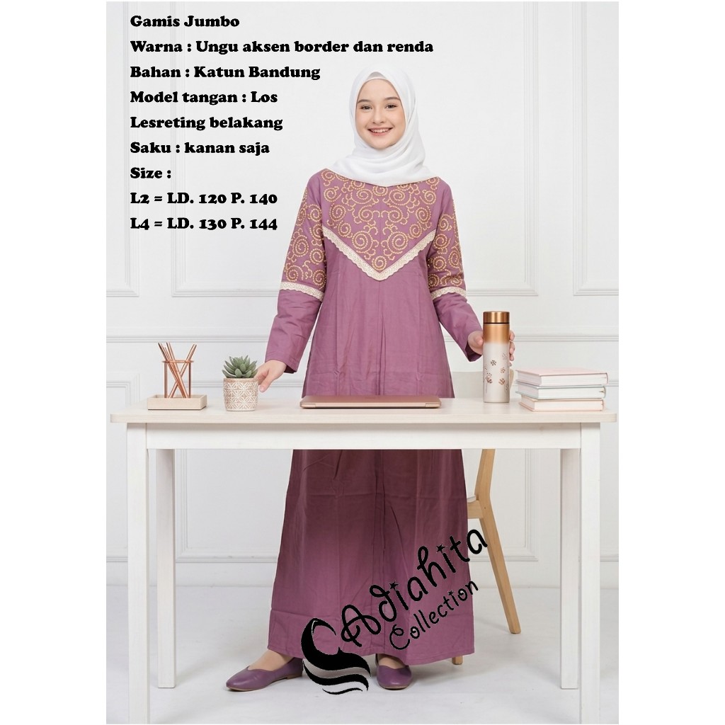 Gamis LD 120 & 140 Standar Gontor Putri