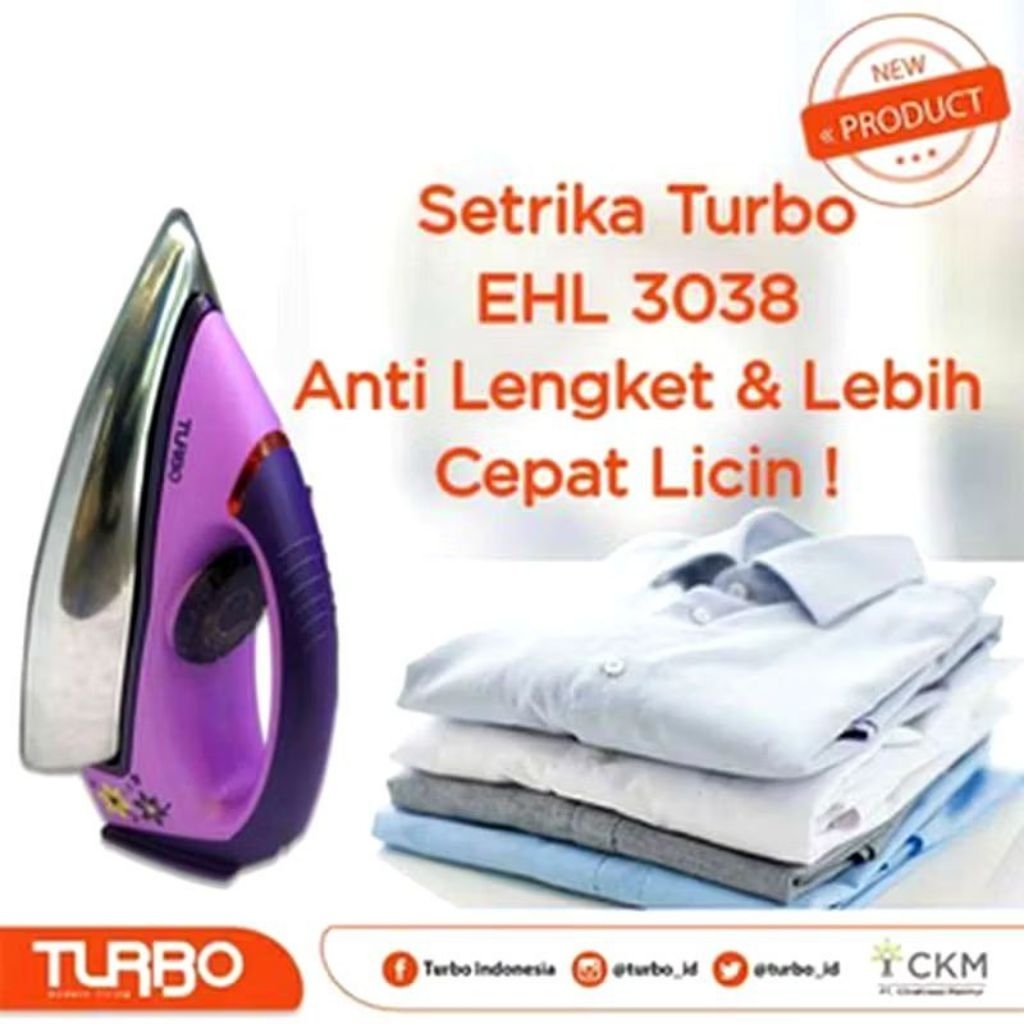 Setrika Turbo EHL 3038/DRY IRON TURBO Dan setrika turbo 3005