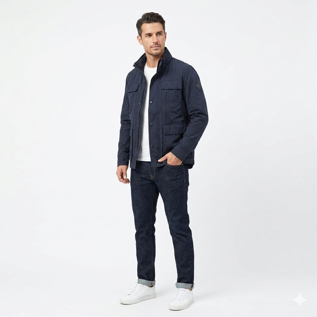 Beanpole Outdoor Multipocket Tactical Parka Canvas Jacket Hidden Hood 9 Pockets Depan 2 Saku Belakan