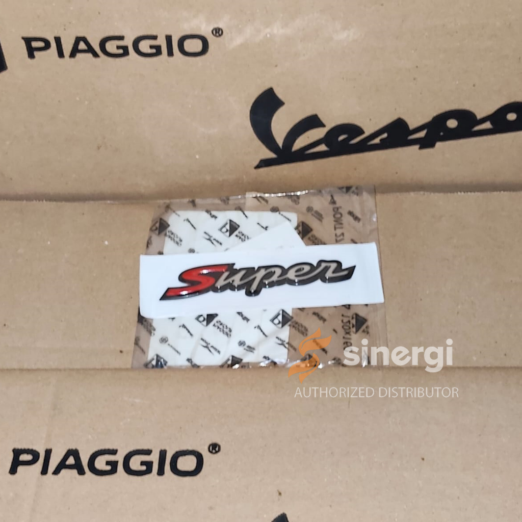 Emblem Stiker logo Vespa Plate "Super" GTS 672498
